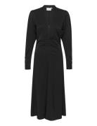 Brinagz Midi V-Neck Dress Black Gestuz
