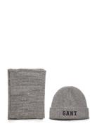 Beanie Scarf Gift Set Grey GANT