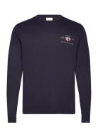 Reg Medium Archive Shield Ls T Navy GANT