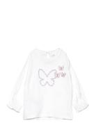 Embroidered Butterflies T-Shirt White Mango