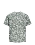 Jorlafayette Aop Tee Ss Crew Neck Ln Khaki Jack & J S