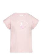 Printed Cotton-Blend T-Shirt Pink Mango