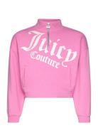 Juicy Quilted Panel Quarter Zip Pink Juicy Couture