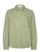 Linen 100% Shirt Green Mango
