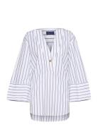 Relaxed Popover Striped Shirt White GANT