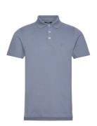 Mens Shirt Polo Shirt 1/2 Sleeve Blue Denham