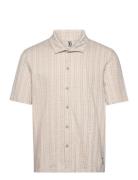 Hazy Jacquard Shirt S/S Beige Fat Moose