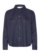 Linen Shirt Navy Rosemunde