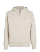 Micro Logo Repreve Hoodie Jacket Beige Calvin Klein