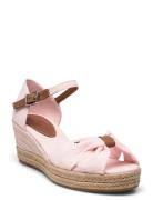 Basic Open Toe Mid Wedge Pink Tommy Hilfiger