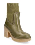 Plateau Crepe Look Sockboot Green Tommy Hilfiger