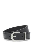 Round Buckle Logo Loop Belt 2.5 Black Calvin Klein