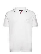 Rwb Tipped V Collar Reg Polo White Tommy Hilfiger