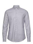 Stretch Collar Tonal Slim Shirt Grey Calvin Klein