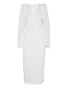 Sequin Midi Wrap Dress White ROTATE Birger Christensen