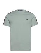 Contrast Tape Ringer Tee Grey Fred Perry