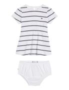 Baby Striped Rib Dress S/S Patterned Tommy Hilfiger
