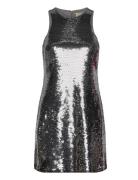 Seq Tank Mini Dress Silver Michael Kors