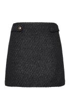 Tweed Mini Skirt Black Michael Kors
