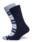 Th Men Duo Stripe Sock 2P Blue Tommy Hilfiger