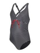 Mlnewjose Stripe Swimsuit Recycled A. Black Mamalicious