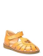 Sandals - Flat - Closed Toe - Yellow ANGULUS