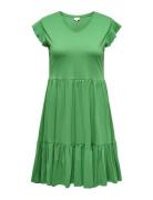 Carmay Life Cap Sl Frill Dress Jrs Noos Green ONLY Carmakoma