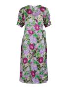 Vinaria S/S Wrap Midi Dress/Dc/Su Green Vila