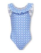 Kmgmaja Frill Swimsuit Acc Blue Kids Only