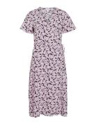 Vilovie S/S Wrap Midi Dress/Su - Noos Purple Vila