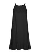 Vmmymilo Short Halter Frill Dress Wvn Ga Black Vero Moda