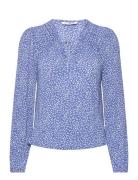 Bow Printed Blouse Blue Mango