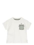 Chest-Pocket Printed T-Shirt White Mango