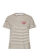 Message Striped T-Shirt Black Mango