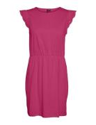 Vmemily Sl Gathering Dress Jrs Noos Pink Vero Moda