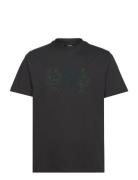 Cotton Jersey Thorbjørn R Embroidery Tee Black Mads Nørgaard