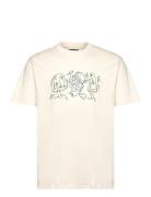 Cotton Jersey Thorbjørn R Embroidery Tee Cream Mads Nørgaard