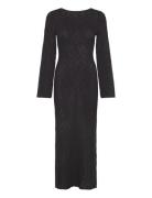 Ayra Fine Knitted Maxi Dress Black Bubbleroom