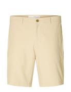 Slhregular-Karl Seersucker Shorts Cream Selected Homme