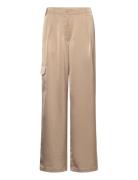 D6Harlow Satin Wide Pants Beige Dante6