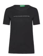 Short Sleeves T-Shirt Black United Colors Of Benetton