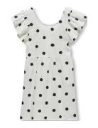 Kmgdotty S/L Detail Dress Wvn White Kids Only