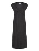 Visolira V-Neck Cap Sleeve Dress Black Vila