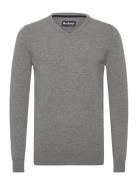 Essential Lambswool V Neck Grey Barbour