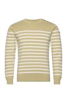 Striped Mariner Sweater "Groix" Khaki Armor Lux