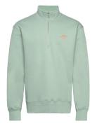 Standard Half Zip Logo Sweat Green Mads Nørgaard