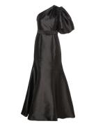 Alaia Shoulder Mermaid Maxi Dress Black Malina