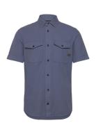 Marine Slim Shirt S\S Blue G-Star RAW