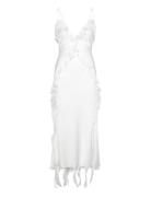 Marsella Ruffle Midi Dress White Bardot
