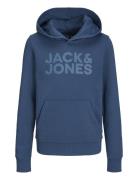 Jjecorp Logo Sweat Hood Noos Jnr Blue Jack & J S